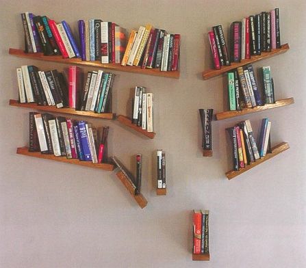 cool bookshelves and this deconstructed shelf thatu0027s just gorgeous chaos. cool  bookshelvesbookshelf ... NUGMSIF