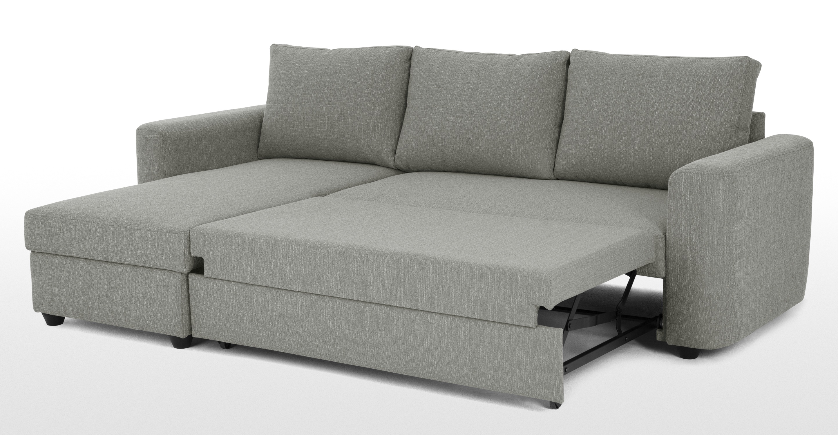 corner sofa bed aidian corner storage sofa bed, silver grey | made.com UJAVLKQ