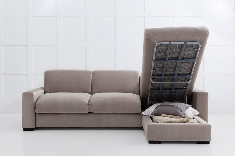 corner sofa bed ... henry sofa bed with storage in chaise ... XUOIMZB