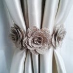 curtain tie flower curtain tie backs,shabby chic curtains, burlap curtain  tie back,baby ONXOCME