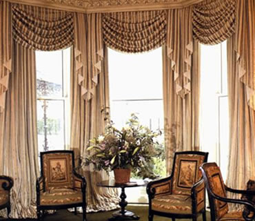 custom curtains custom drapery panels layered with swags. HPUNVHO