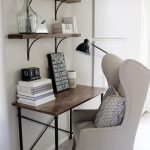 desks for small spaces home decorating ideas - small home office desk in rustic industrial glam KMAGXUX