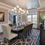 dining room chandeliers a double-chandelier display with progress lightingu0027s dazzle collection is  this roomu0027s crowning HLUZWOP