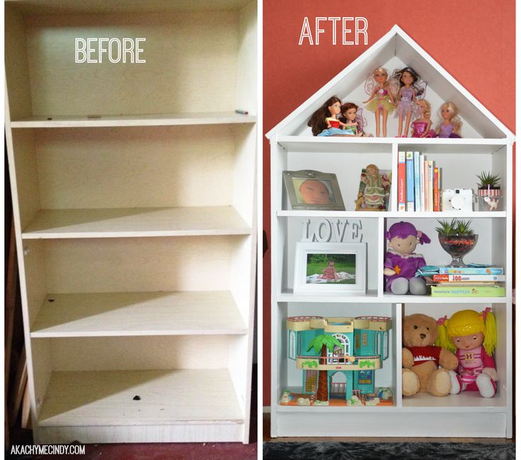 diy: dollhouse bookcase (from an old bookcase) this is what you would do WKMNFSU