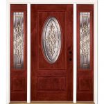 entry doors 63.5 in.x81.625in.silverdale brass 3/4 oval lt stained cherry FCFZFEG