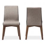 fabric dining chairs ... baxton studio kimberly mid-century modern beige and brown fabric dining  chair HJNJEEM