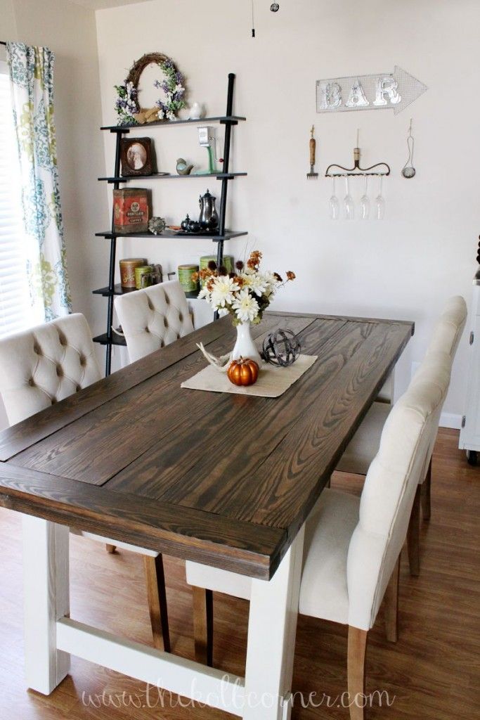 farmhouse dining room table diy farmhouse style dining table UOPEQGP