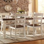 farmhouse dining room table two-tone marsilona dining room table view 1 UYGGZGO