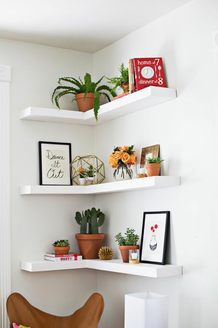 floating bookshelves 35 ideas to make every room in your house prettier. floating corner shelvescorner PNTEZUB