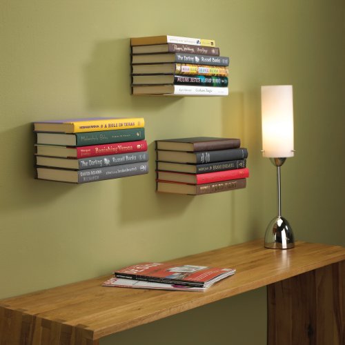 floating bookshelves amazon.com: umbra conceal floating bookshelf, large, silver: home u0026 kitchen SCKNLKX