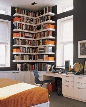 floating bookshelves corner floating shelves bookcase. my dream house has lots of SIEVMFP