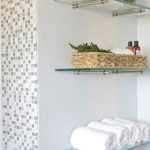 floating glass shelves diy bathroom renovation {reveal. glass shelves for bathroomfloating ... ECEIPYD