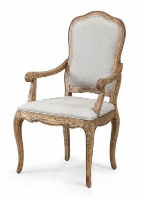 french provincial furniture natural oak dining arm chair QCWAJRX