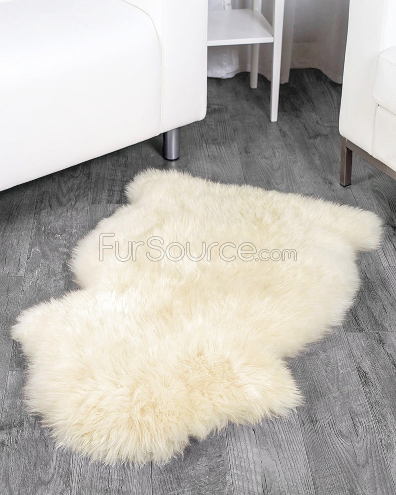 fur rugs 1 pelt eggshell white sheep fur rug (single) ZRCXBIV