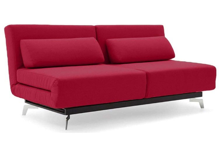 futon sofa beds apollo red convertible sofa bed sleeper with 2 matching pillows QRBNTYV