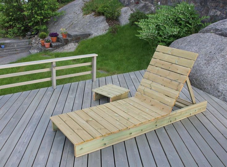 garden loungers garden lounger and side table - diy projects HDZMHMA