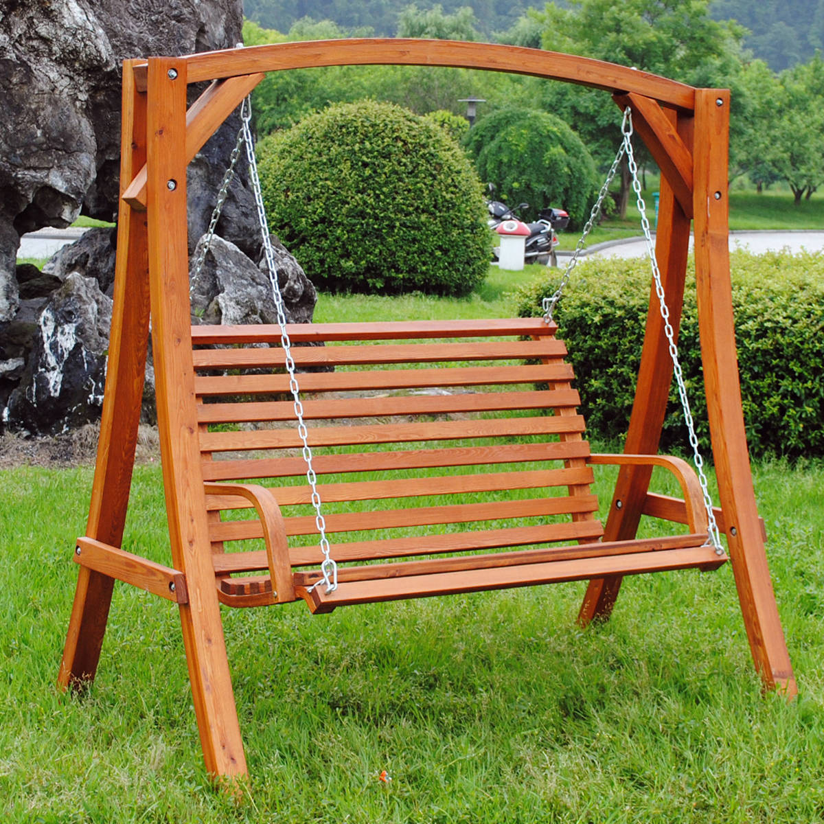 garden seats bentley-garden-wooden-2-seater-swing-chair-2 IBVDDYR