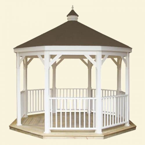 gazebo kits 12 foot vinyl gazebo-in-a-box XFDKWSB