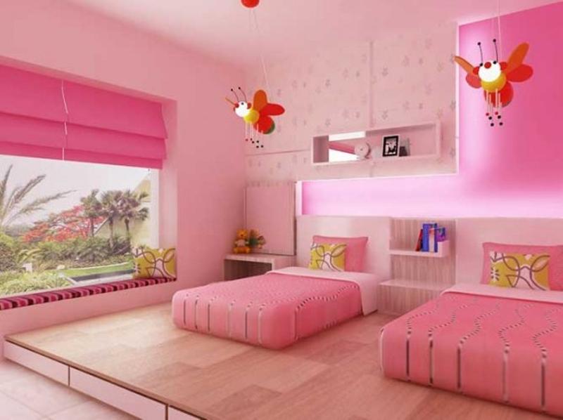 girls bedroom designs adorable pink twin bedroom BQXNLXS