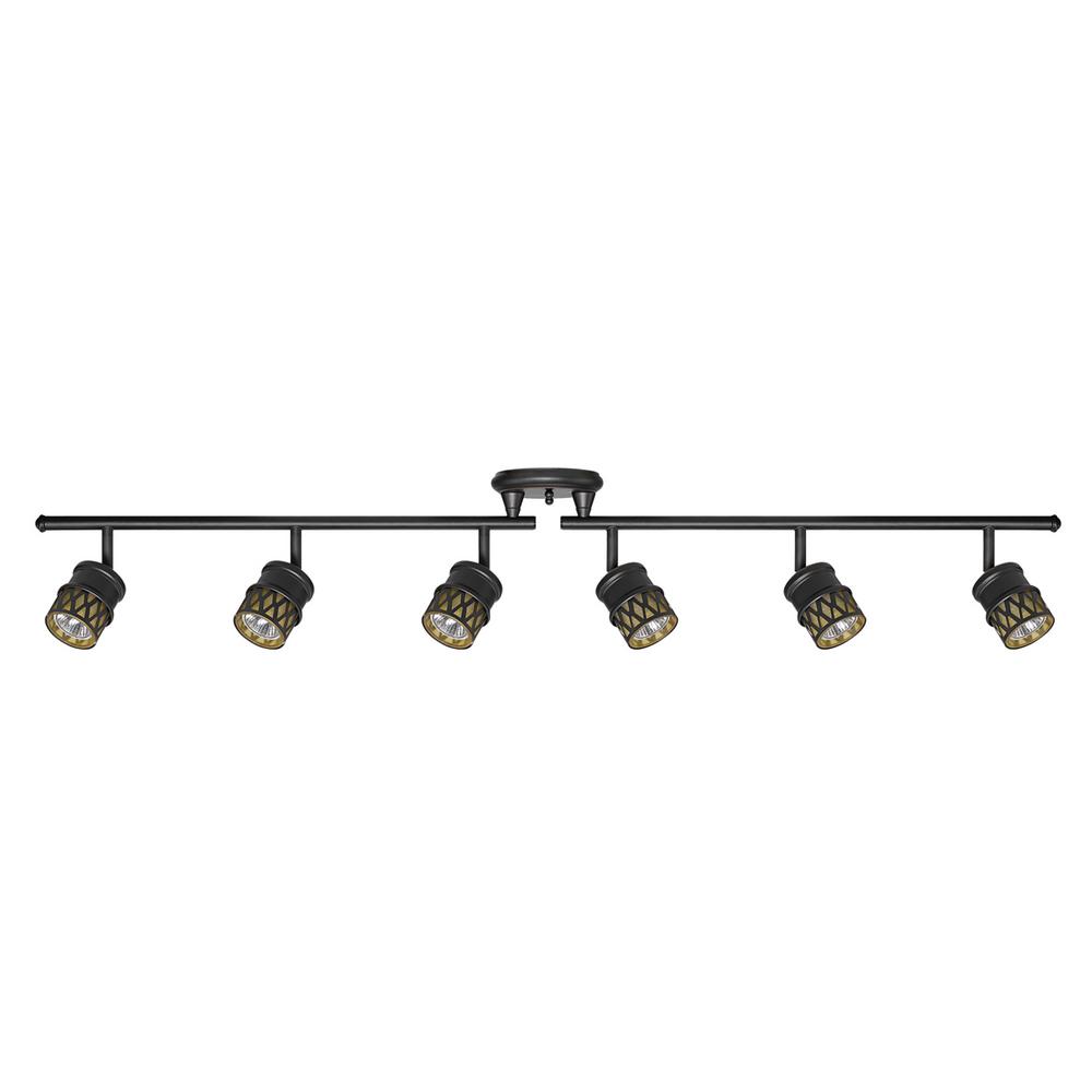 globe electric kearney 6-light oil rubbed bronze foldable track lighting kit JLWAODB