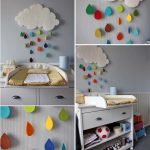 gorgeous rain cloud mobile baby room decor XJOQROE