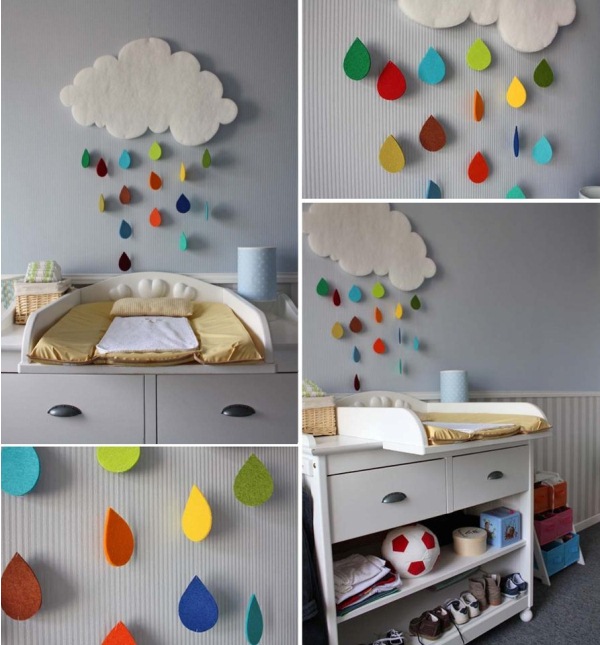 gorgeous rain cloud mobile baby room decor XJOQROE