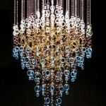 gorgeous recycled glass chandelier by kathleen plate of smart glass OWBHKFZ