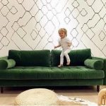 green sofa image by gatherwiththeskinny containing furniture, couch, green, living  room, wall QMTHIGV