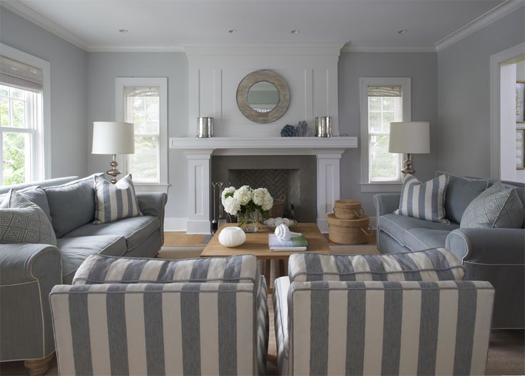 Grey Living Room the house is a gray shingle style home with a gray and white BFWDMEI