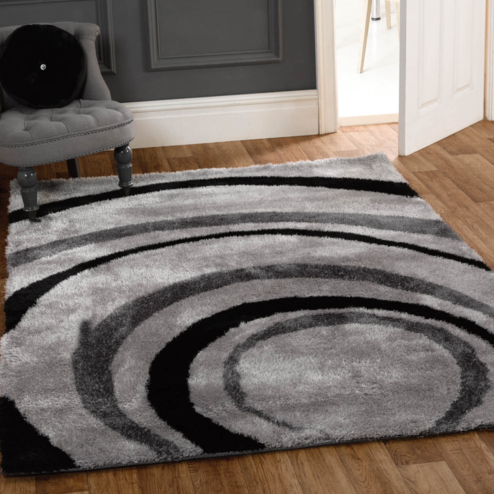 grey rugs grande vista droplet rugs in black and grey MZEQQWT