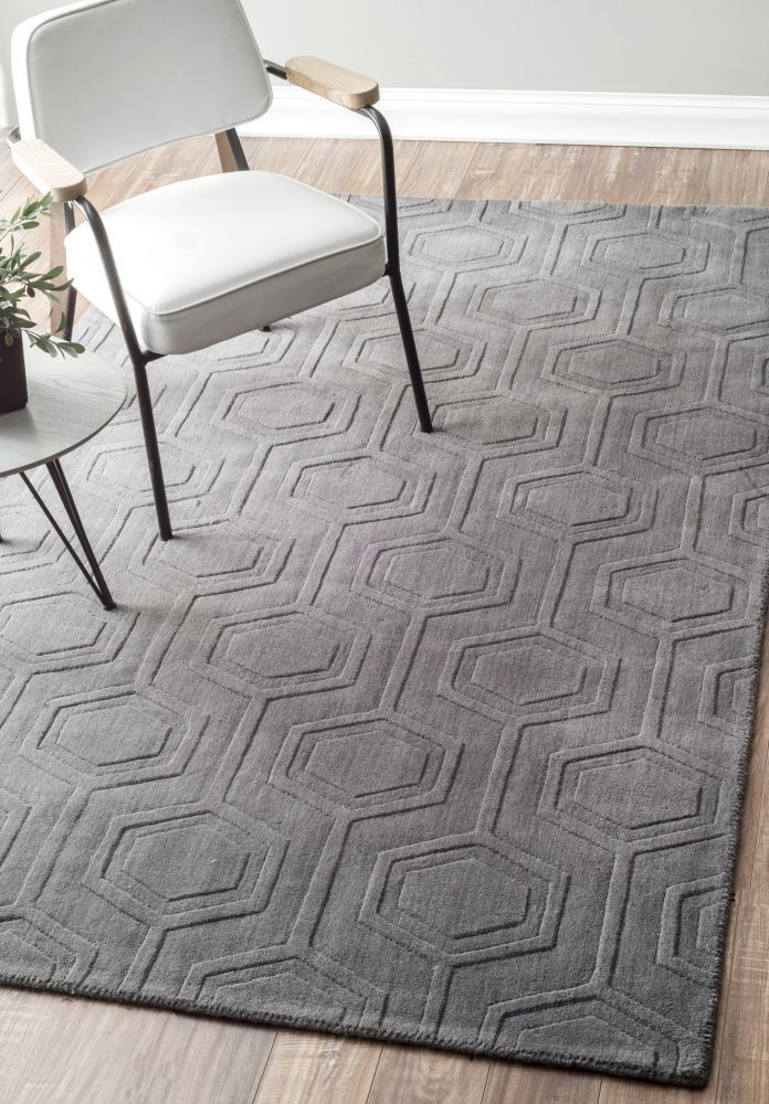 grey rugs shop for nuloom handmade carved hexagon wool grey rug x get freeu2026 YFSCPXA