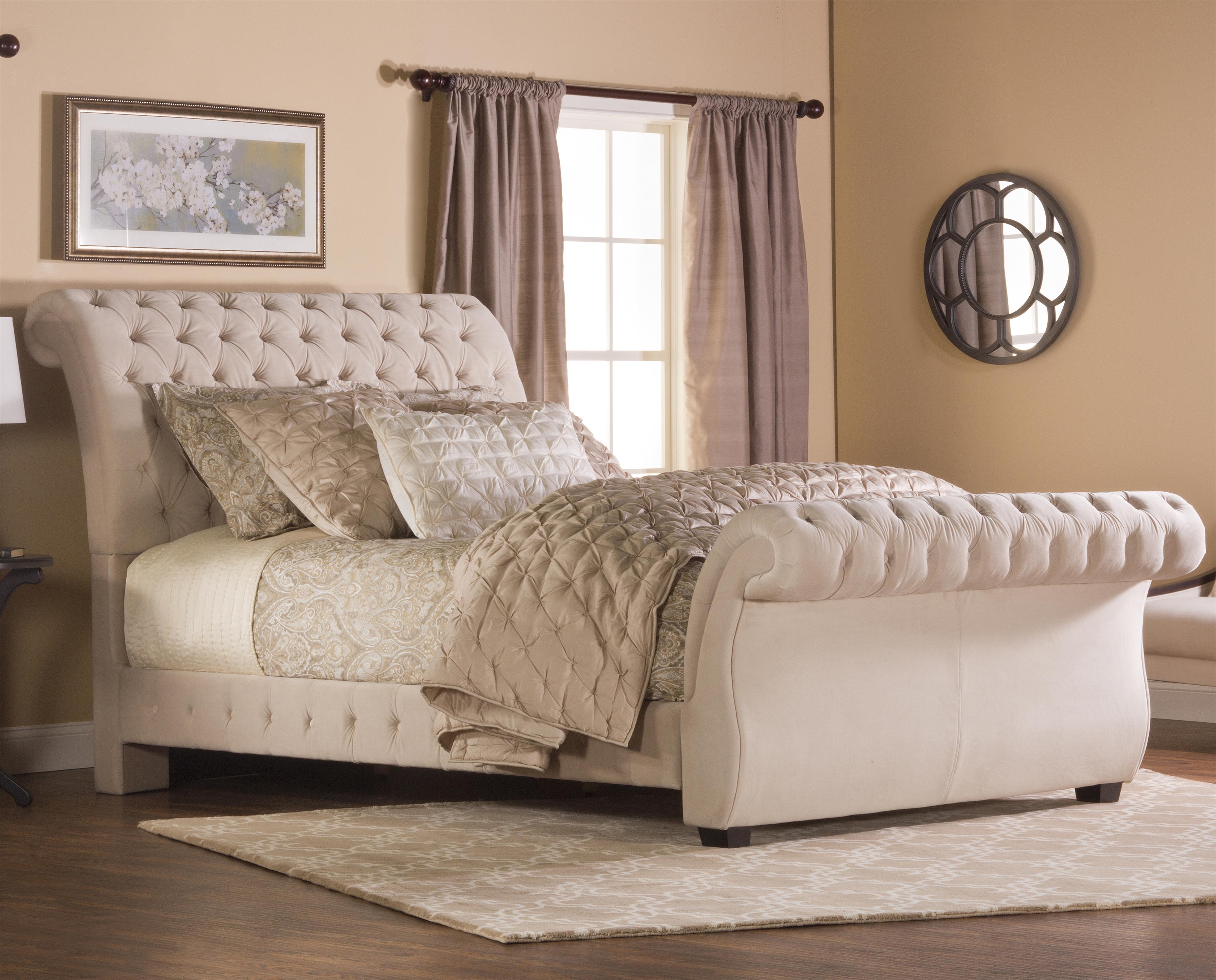 hillsdale upholstered beds queen bombay bed - item number: 1773-503+533 TUSCNZW