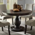 homelegance dandelion round pedestal dining table in distressed taupe -  2466-48 from KJZRZOB
