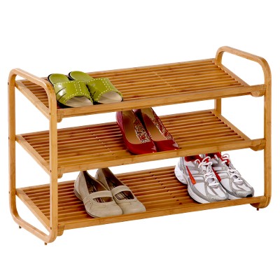 honey-can-do 3-tier deluxe bamboo shoe rack OTDJIZO