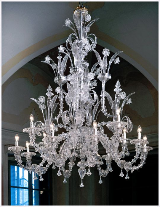 image detail for -large traditional venecian clear murano glass chandelier ZGYBEDE