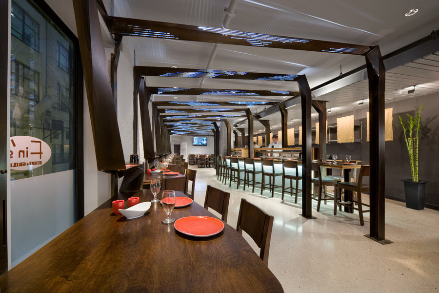 interior architecture photo finu0027s sushi and grill by studio luz architects ... HMXUTUJ