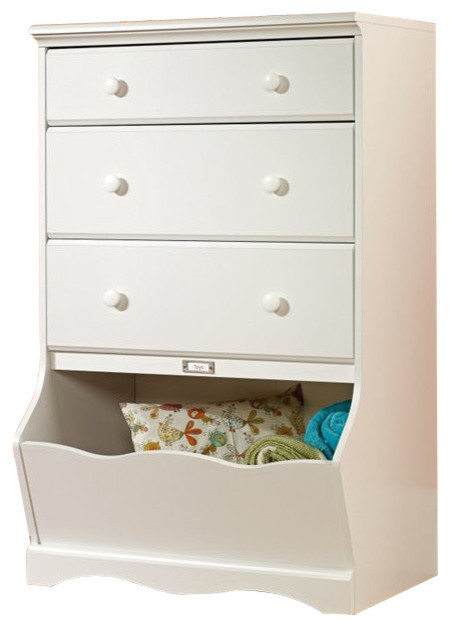 kids dressers sauder pogo 3-drawer chest, soft white transitional-kids-dressers-and CBJSAMA