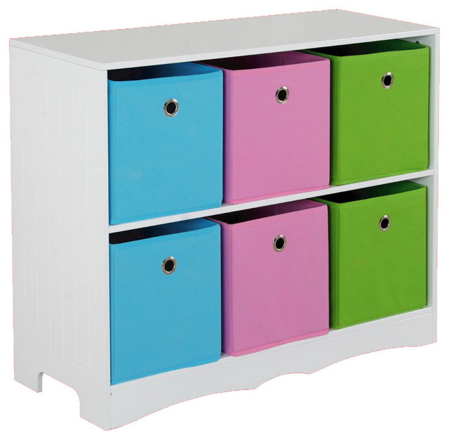 kids storage storage shelf with 6 bins contemporary-kids-storage-benches-and-toy AOBDBXR