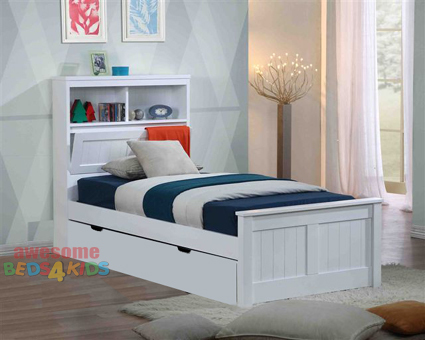 kids trundle beds botany bed frame features handy pull down storage in the bed head as CVNTCLM