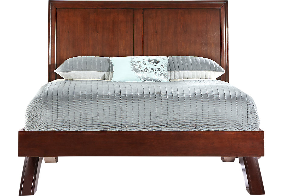 king size bed frames belcourt cherry 3 pc king platform bed with sleigh headboard QHXQXCS