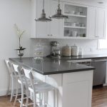 kitchen countertop ideas white cabinets, subway tile, quartz countertops WNOKWQG