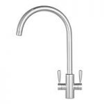 kitchen taps franke ascona sink mounted mono mixer kitchen tap silk steel DBUWLPJ