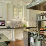 kitchen wall cabinets white transitional chef kitchen with stainless range ZIKGATV