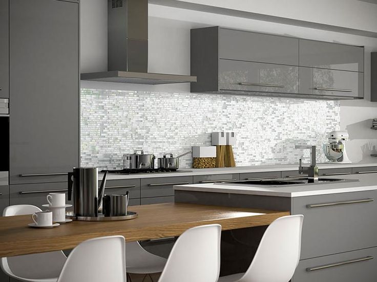 kitchen wall tiles in grey white mosiac modern design XRDVMIQ