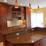 kraftmaid cabinets-northfield cherry-sunset eclectic-kitchen YDUJWPI