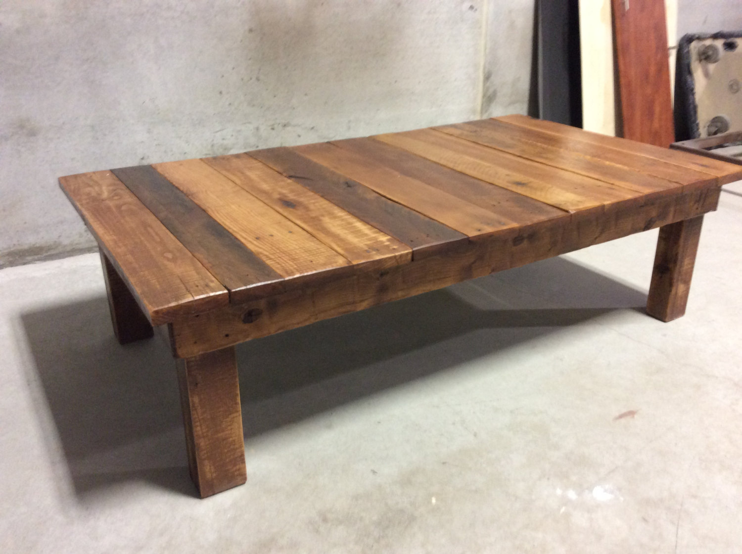 large reclaimed wood coffee table NFUHEYR