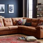 leather corner sofa romana 3 piece corner sofa saddle SPRWWQQ