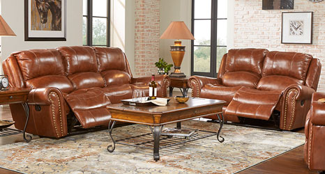 leather furniture living room sets, reclining leather living rooms GKNAUEE