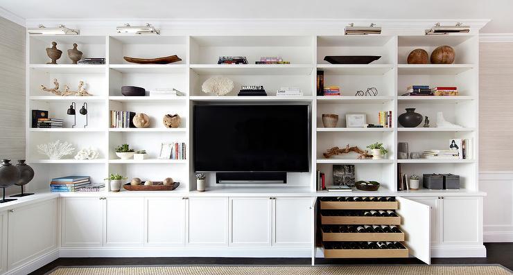 living room cabinets living room built in shelves with flat panel tv and picture lights URUQHKD