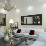living room mirrors example of a trendy living room design in sacramento with white walls TLYSHQT